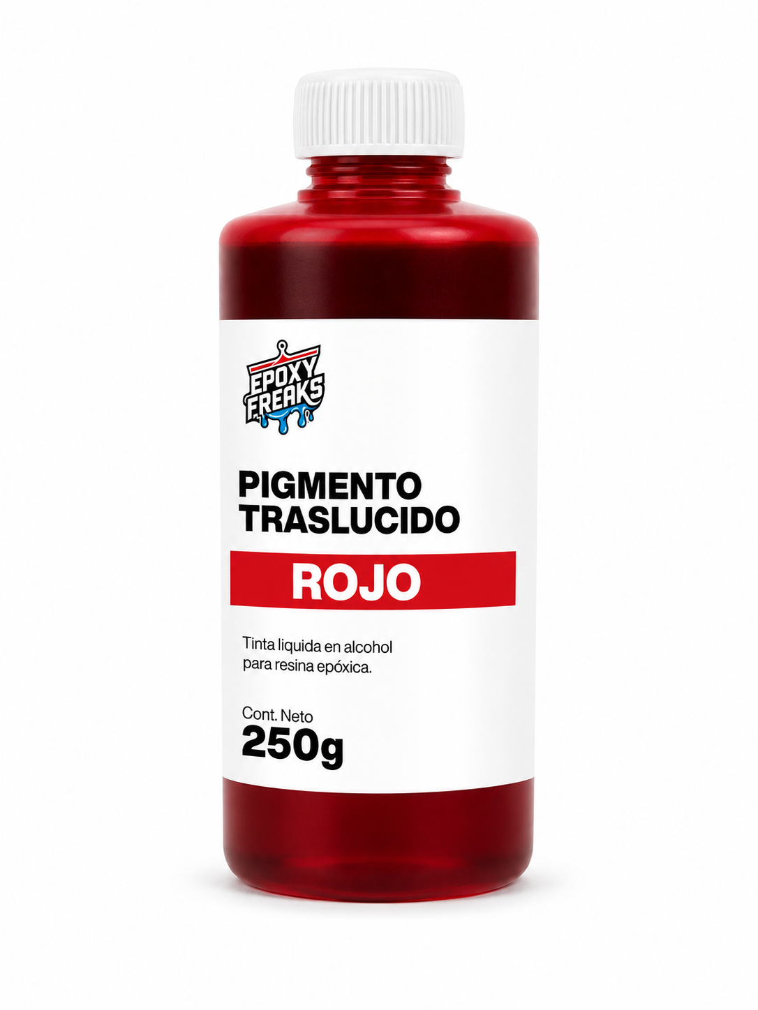 Pigmento liquido traslucido rojo