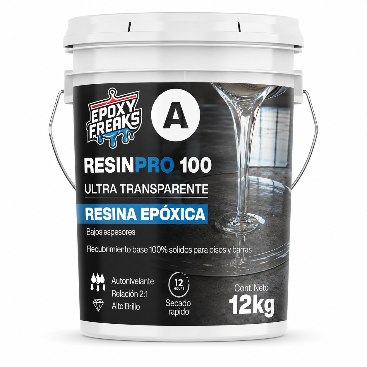 KIT RESINA EPOXICA 18KGS - RESINPRO 100 BAJOS ESPESORES