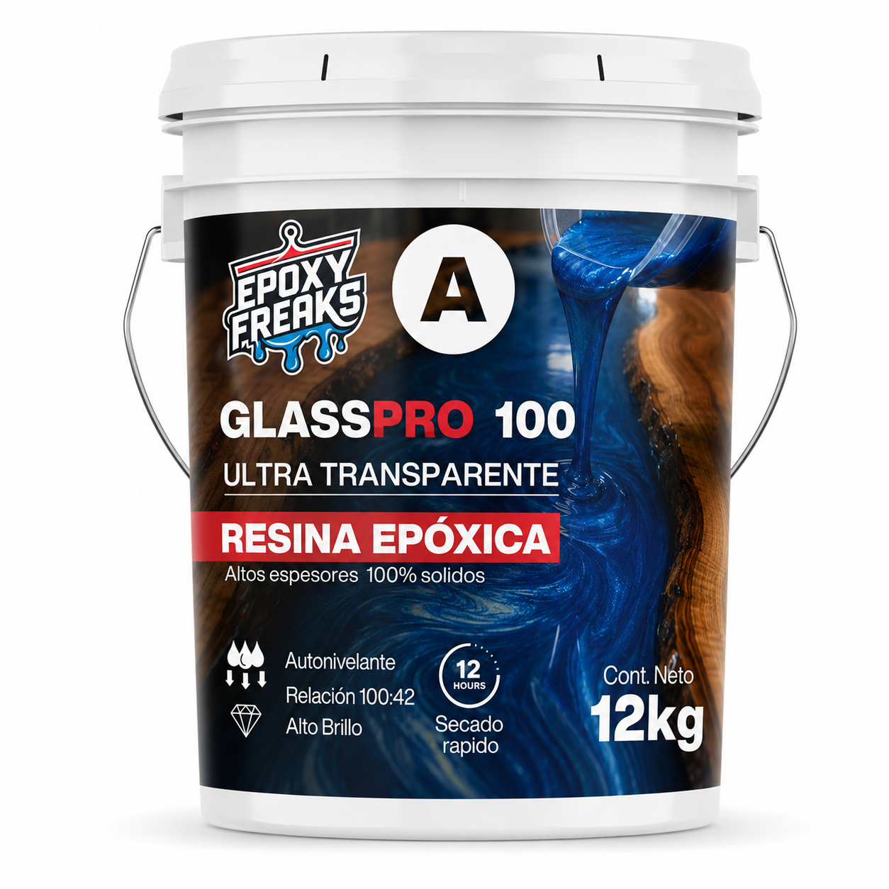 KIT RESINA EPOXICA 17KGS - GLASSPRO 100 ALTOS ESPESORES