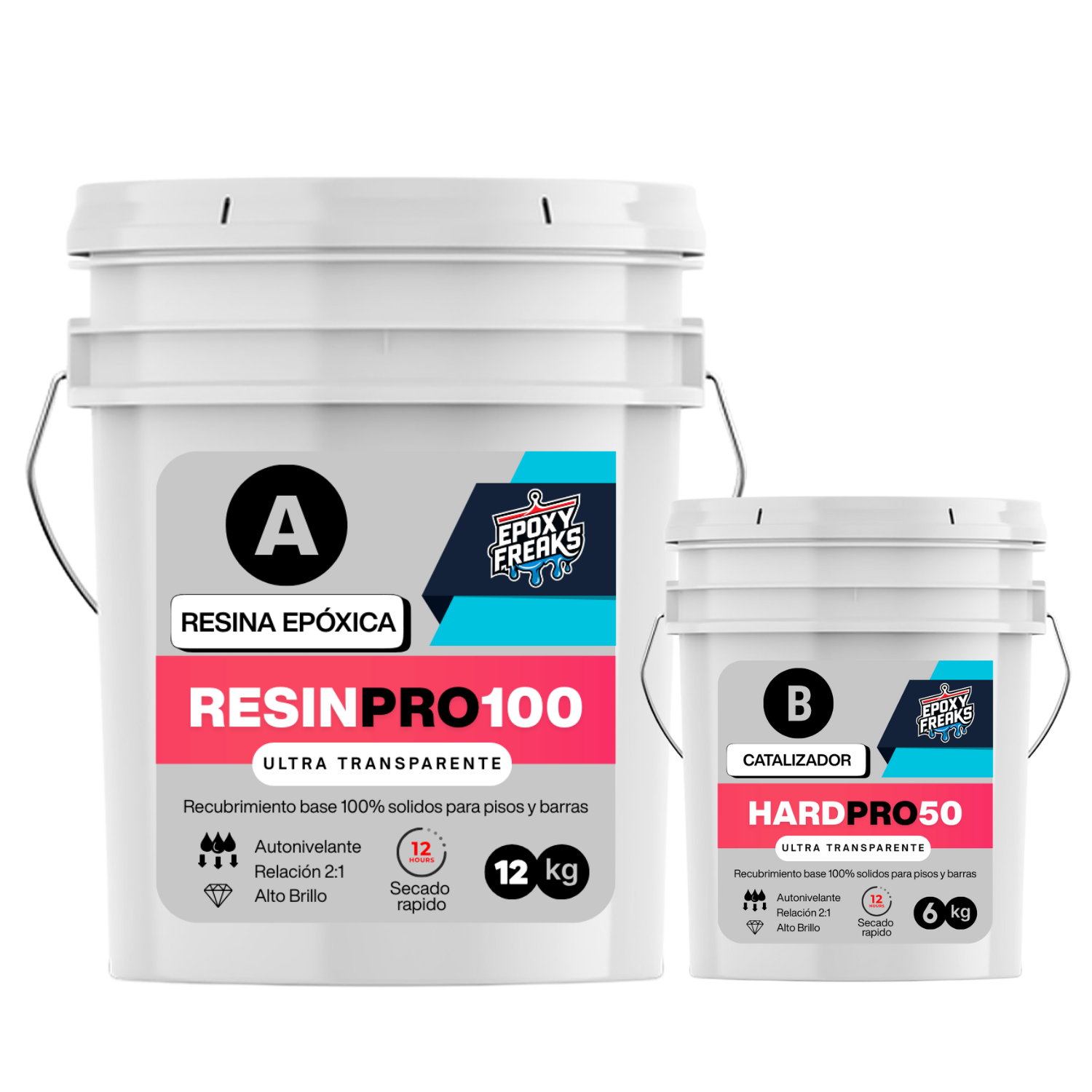 KIT RESINA EPOXICA 18KGS - RESINPRO 100 BAJOS ESPESORES